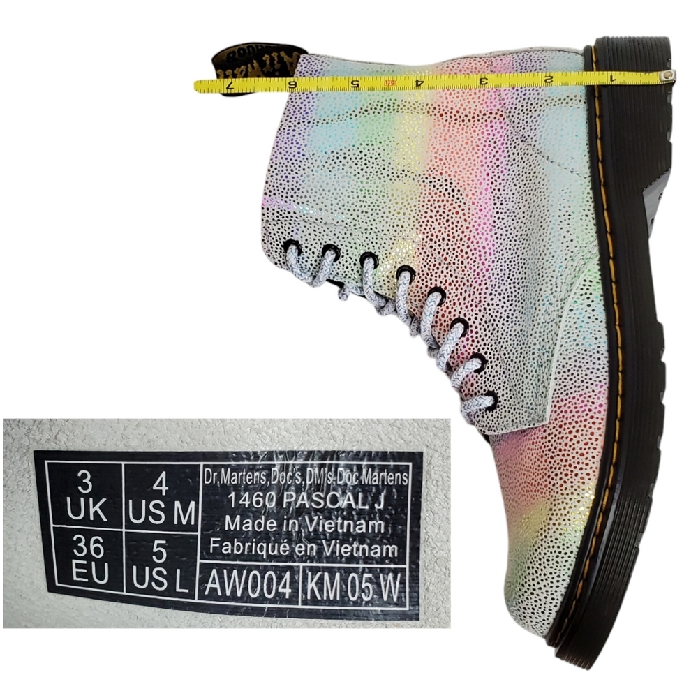 ✨ Dr. Martens 1460 Pascal J Boots Rainbow Kidray Leather 🌈 - Picture 11 of 13